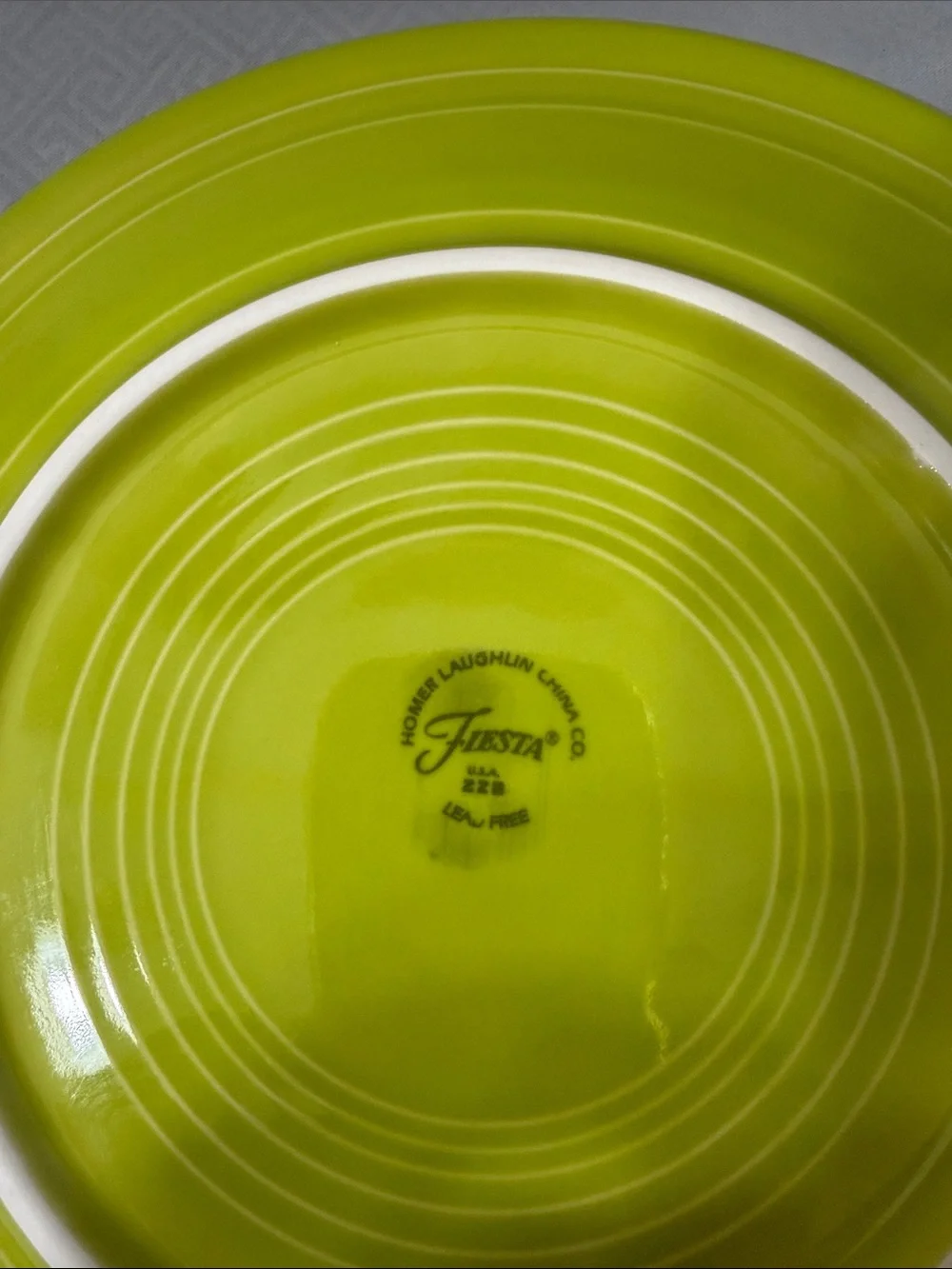 Fiesta Dinner Plate 10.5” Lemongrass Green Ceramic Homer Laughlin USA